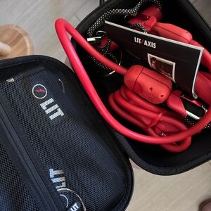 LIT Axis Red Resistance Bands & Carrying Case